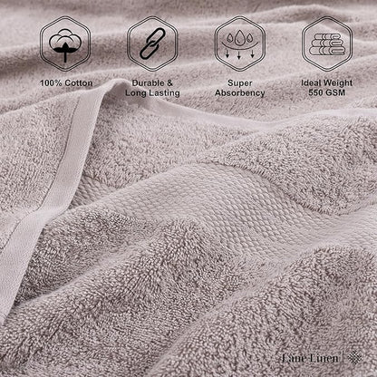 LANE LINEN Bath Towel Set of 4 PC