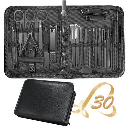 Manicure Set 30 in 1 Nail Clipper set, REDFLOW nail clippers, fingernail & toenail clippers, Manicure Tools, pedicure tools, Suitable for Travel Manicure Kit, Nail Set Kit With Everything Profe