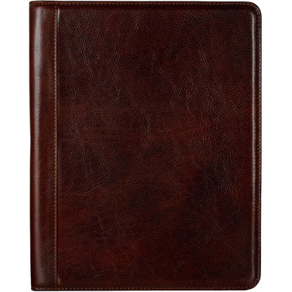 Time Resistance Leather Portfolio – Tablet size Leather Document Case – Small Briefcase Made in Italy (Brown)