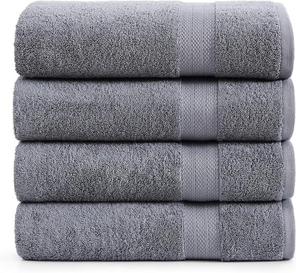 LANE LINEN 100% Cotton 4 Pack Bath Sheets