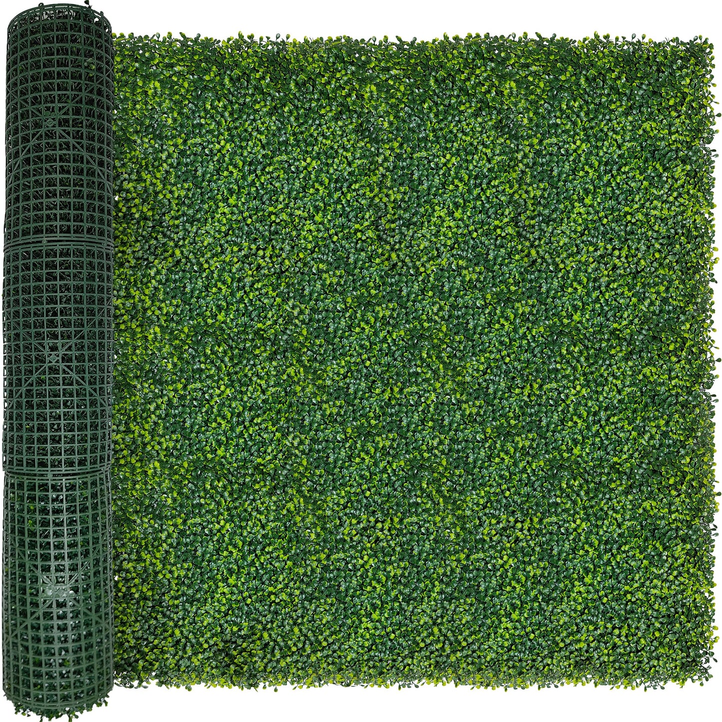 ODTORY Artificial Boxwood Roll Panels: 5FT X 10FT (50 sqft) UV-Anti Artificial Ivy Privacy Fence Wall Screen for Indoor Outdoor Green Grass Wall Decor & Ivy Fence Covering Privacy