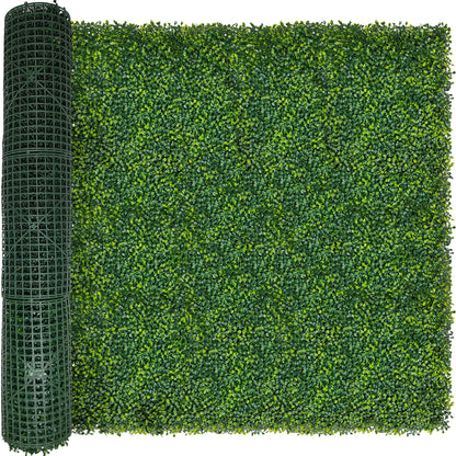 ODTORY Artificial Boxwood Roll Panels: 5FT X 10FT (50 sqft) UV-Anti Artificial Ivy Privacy Fence Wall Screen for Indoor Outdoor Green Grass Wall Decor & Ivy Fence Covering Privacy