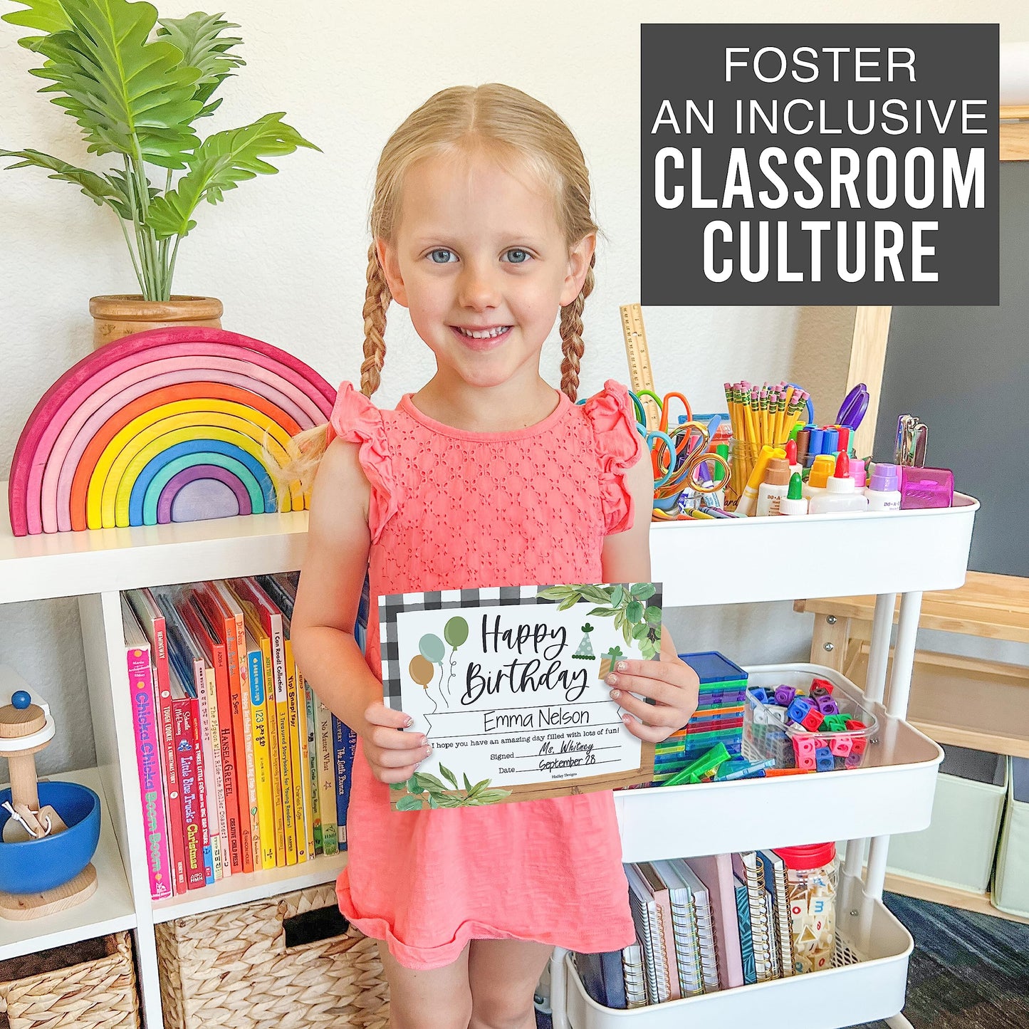Happy Birthday Certificates for Students - 25 Student Birthday Certificates for Kids Classroom Must Haves, Teacher Supplies for Classroom Elementary, Farmhouse Teacher Essentials