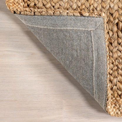 Rugs USA Willow Bordered Jute Area Rug, 8'6" x 11'6", Natural
