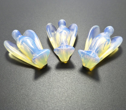 Mina Heal Prayer Angels Guardian Angels Made Opalite Stones, Pocket Size, Free Standing