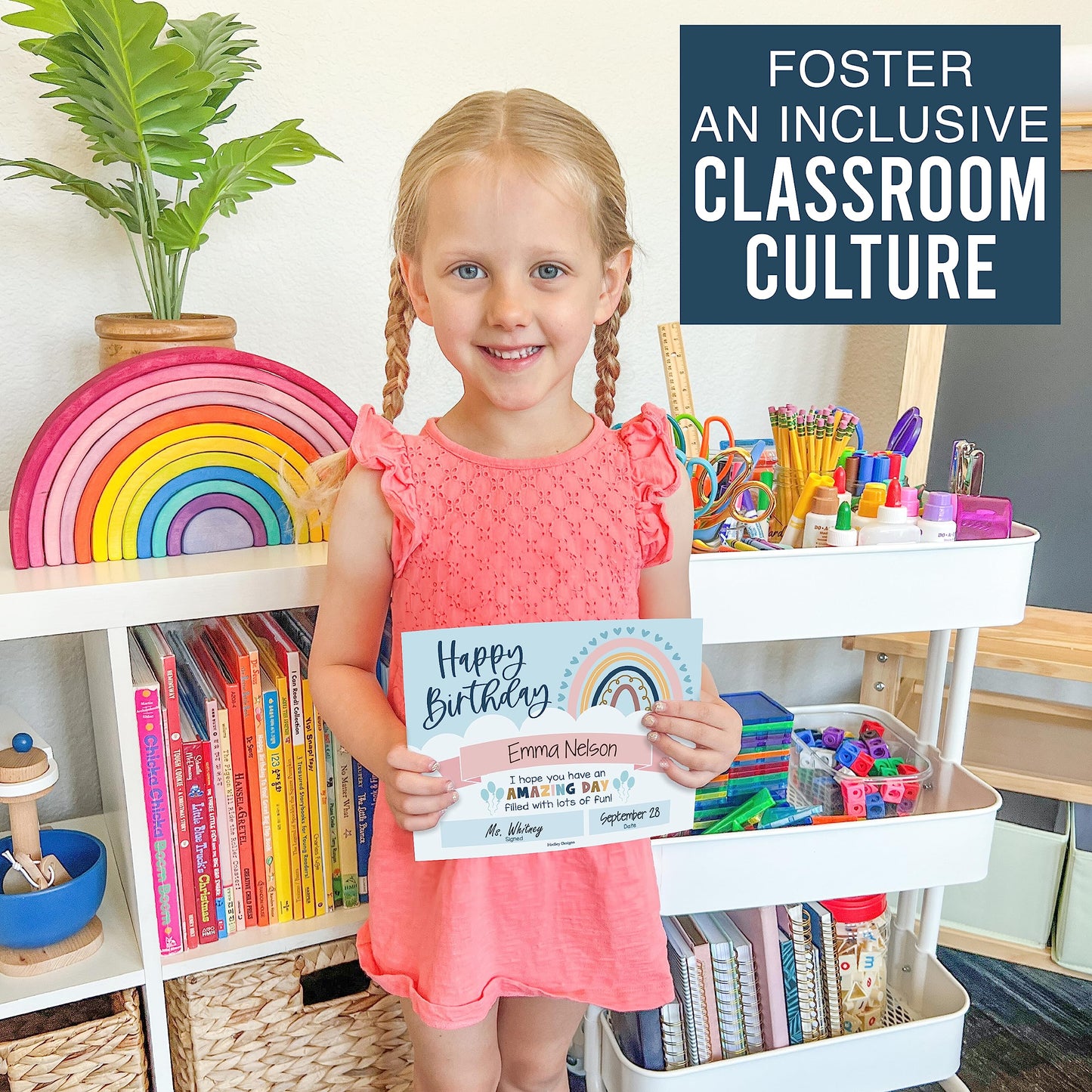 Happy Birthday Certificates for Students - 25 Student Birthday Certificates for Kids Classroom Must Haves, Teacher Supplies for Classroom Elementary, Boho Teacher Essentials