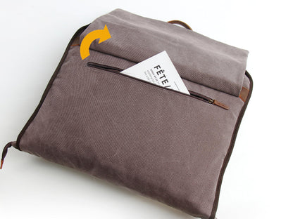 TRITOUR Garment Bags for Travel Leather canvas Suit Bag with Extended Design Computer Compartment