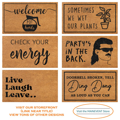 MAINEVENT Excuse the Mess We Freed Our House Elf Door Mat 30x17 Inch, Welcome Mat Outdoor Funny, Nerdy Doormat Outside Funny, Geeky Welcome Mat for Front Door and Covered Outdoor Spaces