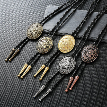 GelConnie Silver Bolo Tie for Men Women Mens Bolo Ties Western Wedding Vintage Style American Bolo Tie 3D Flower Design