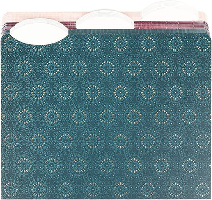 U Brands 3 Tab File Folders, Fleuri Jewel Tones, 24 Count