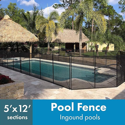 Safety Fence for In Ground Pool Size: 5', Black