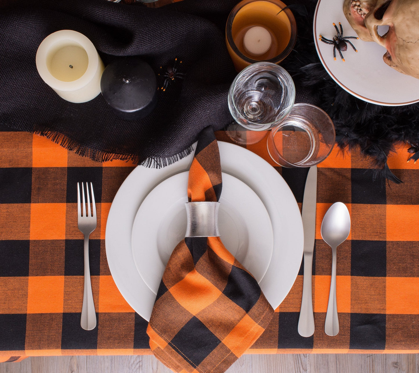 DII Jute Burlap Collection Kitchen Tabletop, Table Runner, 15x74, Solid Black