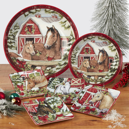 Certified International Homestead Christmas 3-D Cookie Jar, 64 oz.