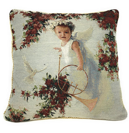 Tache Home Fashion Pillow Cover 18 x 18 Angel in The Garden