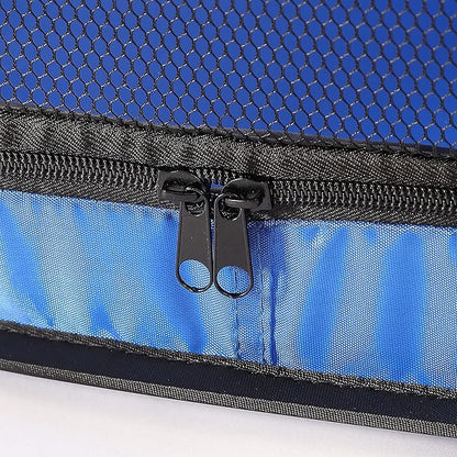 Beatrice Home Fashions Portable, Collapsible, Pop Up Kennel Travel Cat and Dog Crate, 36" L x 22" W x 22" H, Blue