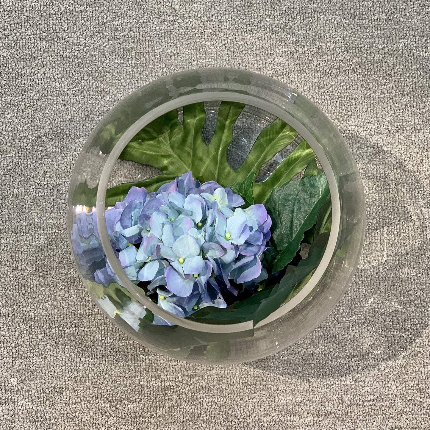 WGV Dome Vase, Width 9.8" Height 12" Clear Elegant Glass Planter Terrarium Gathering Storage Jar Taper up Floral Container for Wedding Party Ceremony Event Office Home Decor, 1 Piece