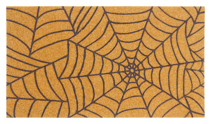 KAF Home EcoCoir Non-Shed Synthetic Doormat with Heavy-Duty, Weather Resistant, Non-Slip PVC Backing | 17 by 30 Inches | Perfect for Indoor and Outdoor Use (Spider Web)
