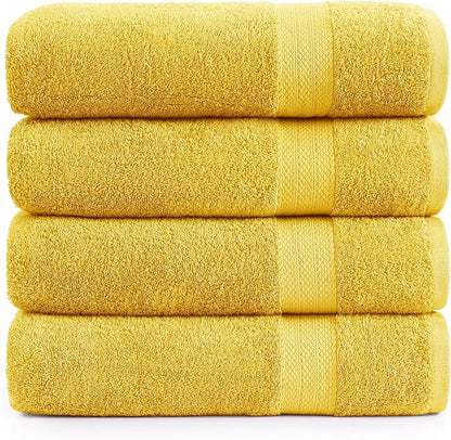 LANE LINEN 100% Luxury Cotton Bath Sheets 4 Pack