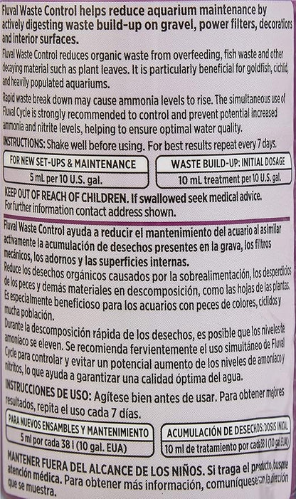Fluval Waste Control Biological Cleaner, Aquarium Water Treatment, 8.4 Oz., A8355