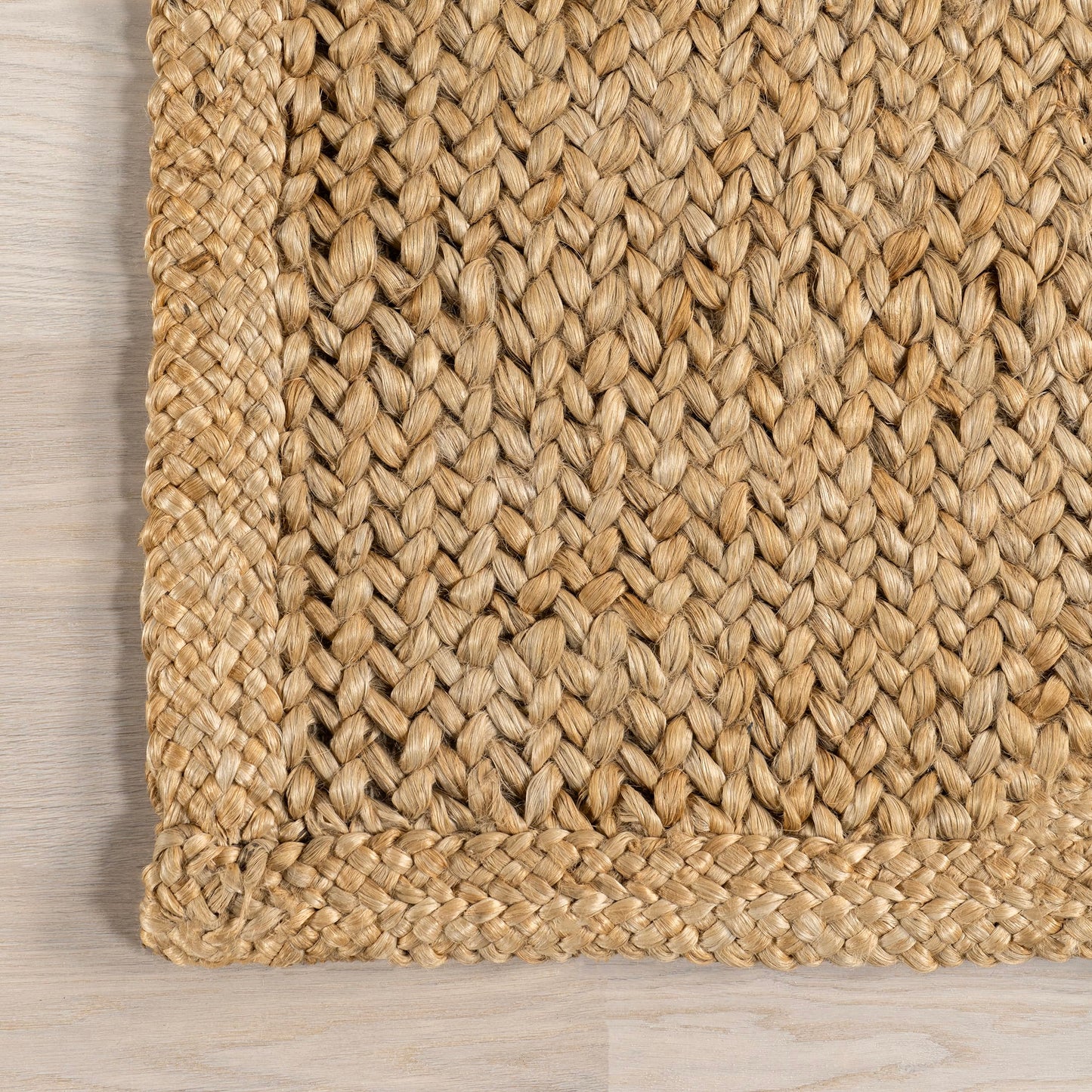 Rugs USA Willow Bordered Jute Area Rug, 8'6" x 11'6", Natural