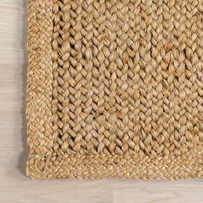 Rugs USA Willow Bordered Jute Area Rug, 8'6" x 11'6", Natural
