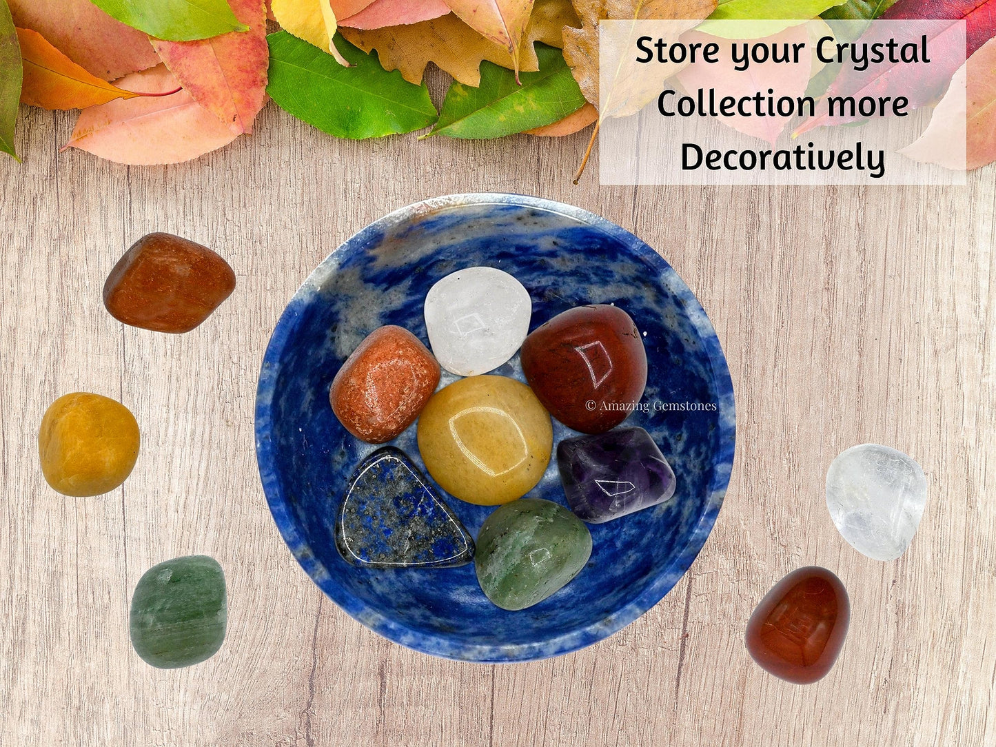 Sodalite Crystal Bowl - 2 Inch Decorative Bowls for Room and Home Decor - Gemstone Healing Crystals for Elegant Display, Positive Energy Balance and Gift